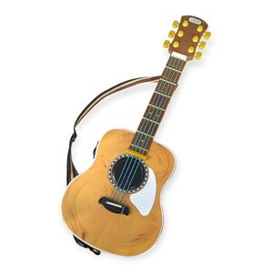 Little Tikes My Real Jam Acoustic Guitar Toy Bluetooth Wood Grain Brown 658007